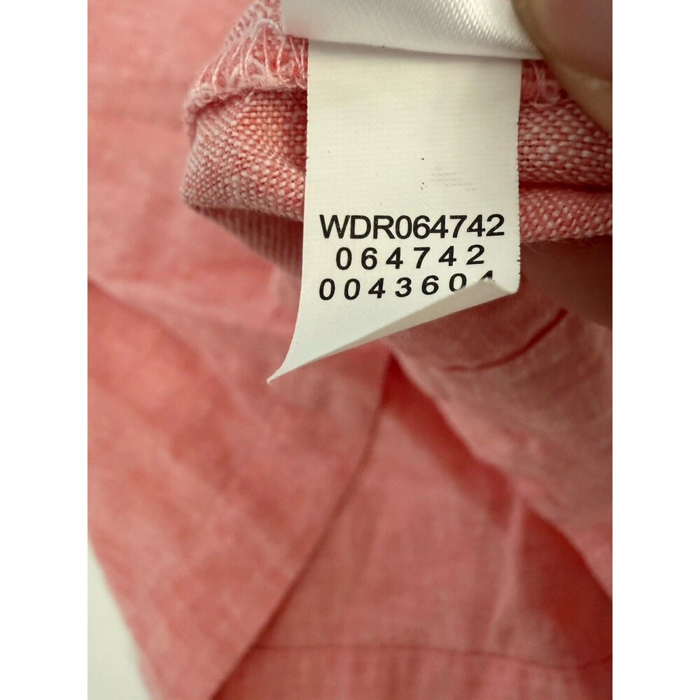 J Jill Dress Women Love Linen Pockets Boho Relaxed Lightweight pink Large petite - Picture 10 of 12